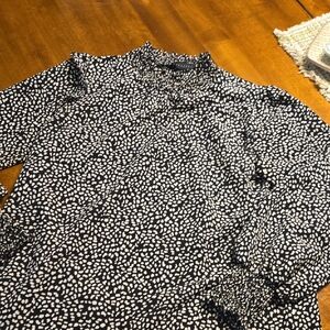Sanctuary Womens Black and White Speckled Top